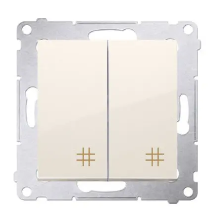 Подвійний перехресний вимикач Kontakt Simon Simon 54 DW7/2.01/41 (кремовий)