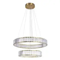 Люстра Goldlux 338266 Cristalia LED 2x43W 4000K 6400Lm IP20 золота