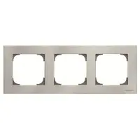 Тримісна рамка ABB Sky 2CLA857300A1401 8573 AI (сталь)