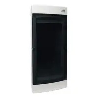 Телекомунікаційний щиток вбудованого монтажу NOARK PNF-MM 24T прозорі дверцята 24м 2 ряди (113419)