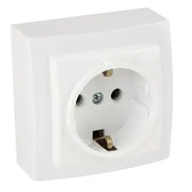 Розетка Nilson Themis біла 1-на з заземленням ( 26111017 )