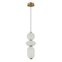 Підвісний світильник, люстра Italux PND-8545-3-AB-WH Nico LED 3x15W 3000K 1492Lm IP20 білий