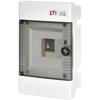 Вбудований щит Eti ECM 4 PT 4 модуля прозорі двері (1100142) Вбудований щит Eti ECM 4 PT 4 модуля прозорі двері (1100142)