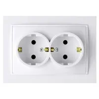 Розетка Nilson Thor біла 2-на з заземленням ( 27111025 )