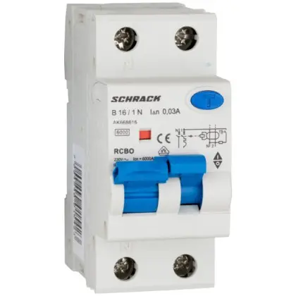 АВДТ Schrack AK668616 6кА 16А 30мА 1P+N х-ка B Тип A АВДТ Schrack AK668616 6кА 16А 30мА 1P+N х-ка B Тип A