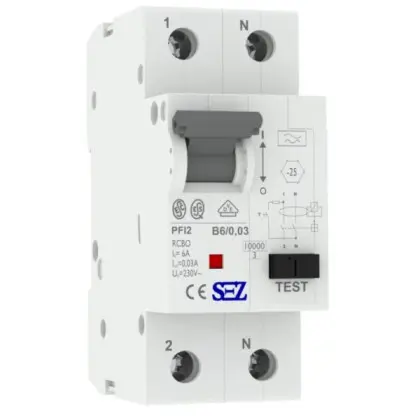 Диф автомат SEZ PFI2 B 6A/0,03A (PFI2B_6A/0,03A)
