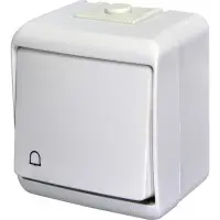 Кнопка дзвінок Eti Hermetics VHE-4L IP54 з підсвічуванням біла (4668010)