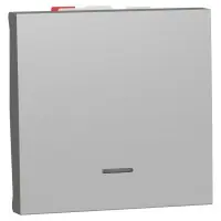 Одноклавишный переключатель Schneider Electric NU320330S с нейтралью 10А 2М (алюминий)