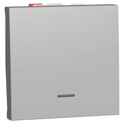 Одноклавишный переключатель Schneider Electric NU320330S с нейтралью 10А 2М (алюминий)
