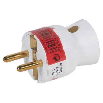 Электрическая вилка Legrand 2К+З 16А Электрическая вилка Legrand 2К+З 16А