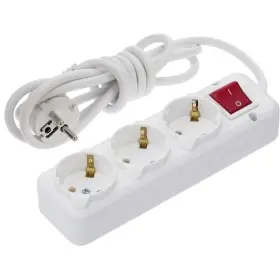 Трехместный удлинитель NE-AD 3014-5A с з/к и кнопкой 5м