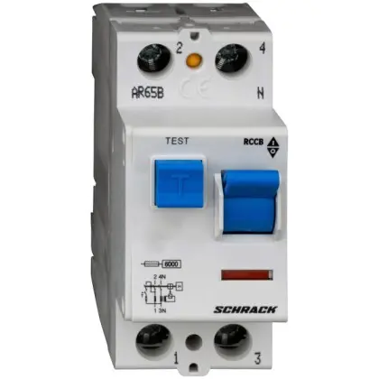 УЗО Schrack BC606203 6кА 63А 30мА 1Р+N тип AC УЗО Schrack BC606203 6кА 63А 30мА 1Р+N тип AC
