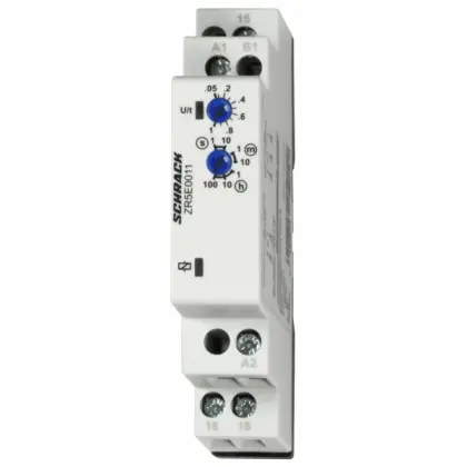 Однофункціональне реле часу із затримкою включення Schrack ZR5E0011 240В AC/DC 8А Однофункціональне реле часу із затримкою включення Schrack ZR5E0011 240В AC/DC 8А