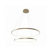 Подвесной светильник Zuma Line 2023200-GD Breno Led 2x60W 3000K/4000K/6000K 3200Lm IP20 Gold