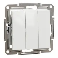 Вимикач трьохклавішний Schneider Electric Asfora без рамки білий (EPH2170121)
