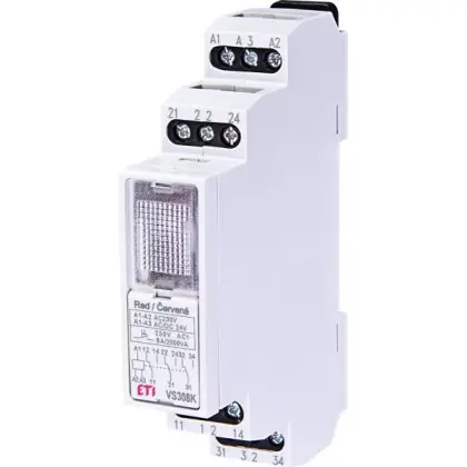Промежуточное реле ETI 002471204 VS308K 24/230V (3x8A AC1) Промежуточное реле ETI 002471204 VS308K 24/230V (3x8A AC1)