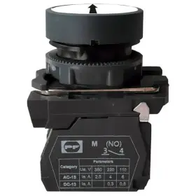 Кнопка Promfactor FP5-AA3341 1NO «черная стрелка вверх» белая (FP5-AA3341)