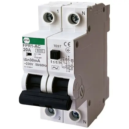 Реле захисного відключення Promfactor FPR1-AC 20А/0,03A 2P АС 6kA