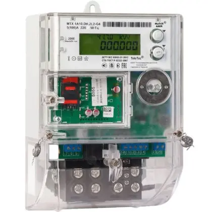 Электрический счетчик Teletec MTX 1G10.DH.2L2-DOG4