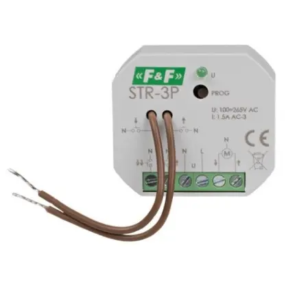 Беспроводное реле управления F&F STR-3P 100-265В AC/DC АC-1/АC-3 8А Беспроводное реле управления F&F STR-3P 100-265В AC/DC АC-1/АC-3 8А