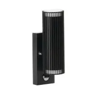 Вуличний світильник з датчиком руху Kanlux 46203 Radilo GU10 2x11W IP44 чорний