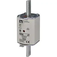 Запобіжник ETI 004184214 NH-1C/gG 100A 500V KOMBI Запобіжник ETI 004184214 NH-1C/gG 100A 500V KOMBI