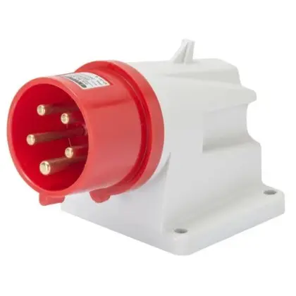 Стационарная вилка 90° GEWISS IP44 3P+E 32A 400В (GW60419) Стационарная вилка 90° GEWISS IP44 3P+E 32A 400В (GW60419)