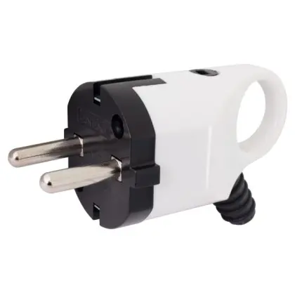 Угловая вилка E.Next e.plug.angle.005.16 16А с заземлением белая (s9100046) Угловая вилка E.Next e.plug.angle.005.16 16А с заземлением белая (s9100046)