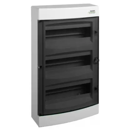 Настенный модульный щиток NOARK PNS 3x18T прозрачные двери 3x18м IP40 (106196) Настенный модульный щиток NOARK PNS 3x18T прозрачные двери 3x18м IP40 (106196)