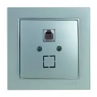 Розетка Nilson Thor серебро телефонная ( 27131040 )