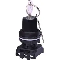 Двухпозиционный поворотный выключатель с ключом ETI 004771371 EGK2-XY90-C с фиксацией 0-1 90° (черный)