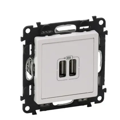 Розетка 2хUSB Legrand Valena Life біла