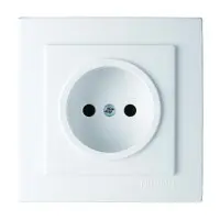 Розетка Nilson Touran белая 1-я без заземления ( 24111015 )