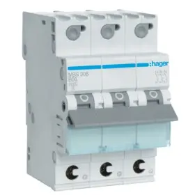 Автоматичний вимикач Hager MBS306 QC 6кА B 6A 3P