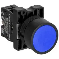 Пластикова кнопка Chint NP2-EA61 1NO синя IP40 (574087)