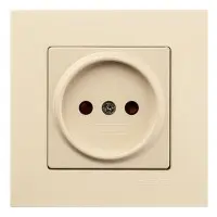 Розетка без з/к со шторками Gunsan Eqona крем