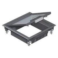 Розетковий люк OBO Bettermann (7405196) GES4 на 6 постів 45x45 200х200мм (додатково 2х UT3)