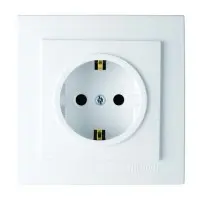 Розетка Nilson Touran біла 1-на з заземленням ( 24111017 )