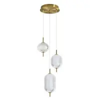 Підвісний світильник, люстра Italux PND-81438-3-GD Corado LED 3x23W 3000K 2104Lm IP20 золотий Підвісний світильник, люстра Italux PND-81438-3-GD Corado LED 3x23W 3000K 2104Lm IP20 золотий
