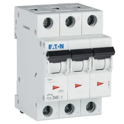 Силовий автомат Eaton PL6-D40/3 6кА 40A Силовий автомат Eaton PL6-D40/3 6кА 40A