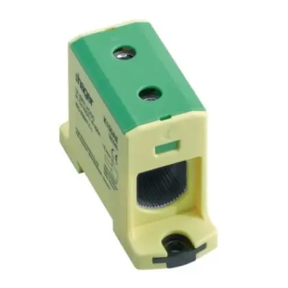 Клема для Al+Cu Hager K150AE 25-150мм2 жовто-зелена Клема для Al+Cu Hager K150AE 25-150мм2 жовто-зелена
