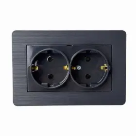 Розетка Nilson Selene антрацит 2-на з заземленням ( 23362525 )