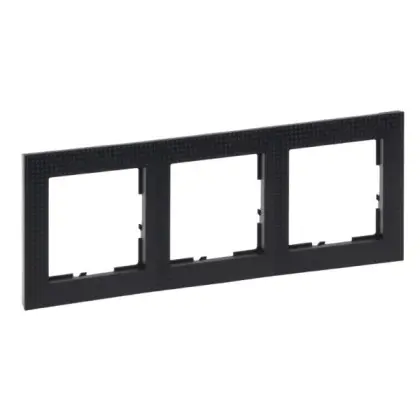 Рамка 3-постовая Legrand SUNO (черный паттерн) 721573 Рамка 3-постовая Legrand SUNO (черный паттерн) 721573