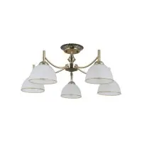 Люстра Italux PND-40653-5-ABR-WH Fener E27 5x40W IP20 латунная