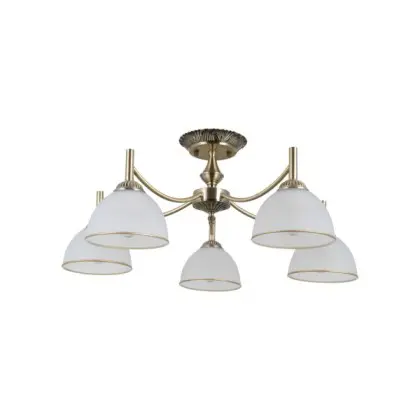 Люстра Italux PND-40653-5-ABR-WH Fener E27 5x40W IP20 латунна