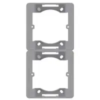 Адаптер Hager WL5822 Lumina-Intense 2Х з/в (сріблястий)