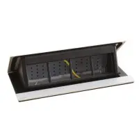 Лючок із висувним блоком Legrand на 8 модулів (654811) алюміній