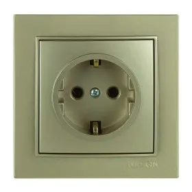 Розетка Nilson Thor золото 1-на з заземленням ( 27151017 )