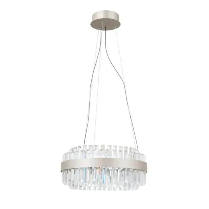 Підвісний світильник, люстра Italux PND-34386-1-CH-CL Horna LED 1x36W 3000K 2098Lm IP20 нікелевий