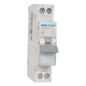 Автоматичний вимикач Hager MLN516 6кА C 16A 1P+N